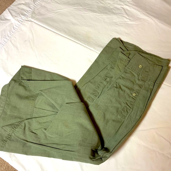 COPY - Gianfranco FERRE Banded collar shirt, green size 17/43 Made in Italy, 10… - Picture 2 of 3